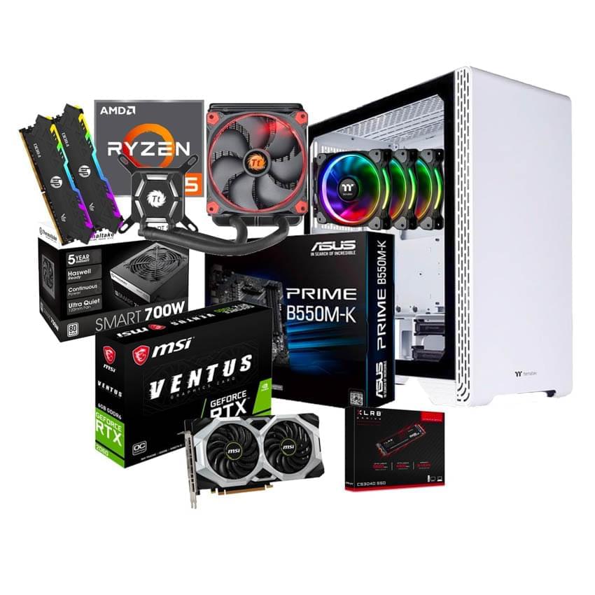 Pc Amd Ryzen 5 3600 - 2X16gb 3200mhz - M2 500gb - B550m-K - Rtx2060 6gb